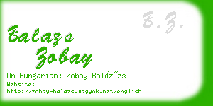 balazs zobay business card